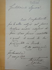 1897-Autografo GIUSEPPE FORTUNATO CORTINI-FONTANELICE-IMOLA