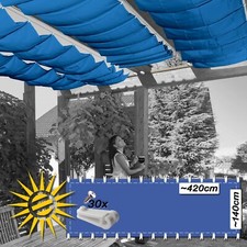 Tenda da sole blu scuro circa