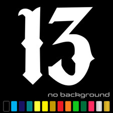 Adesivo numero 13 decalcomania