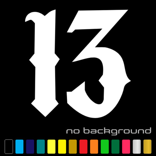 Adesivo numero decalcomania - adesivo, 13