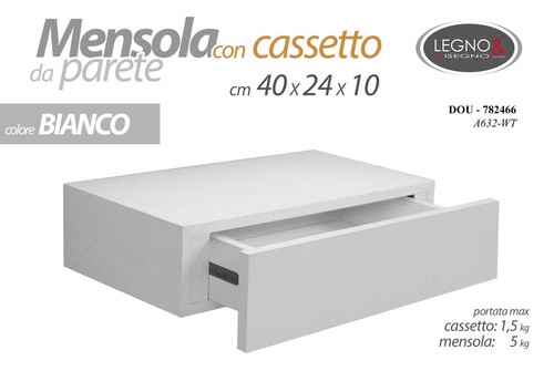 Mensola parete con - da,