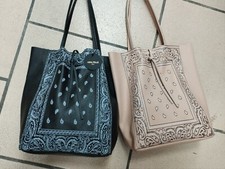 LOTTO STOCK 10 BORSE IN VERA PELLE MISURA 40X50 .STAMPA BANDANA