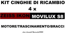 ★KIT CINGHIE DI RICAMBIO COMPLETO 4 x PROIETTORE S.8 mm ZEISS IKON MOVILUX S8★