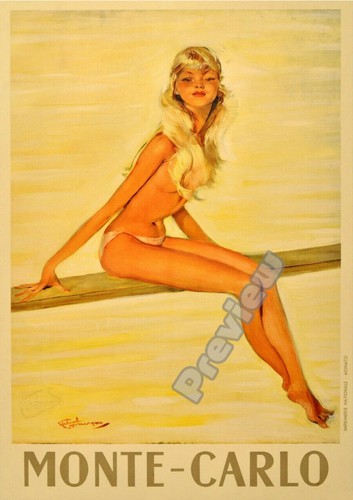 Poster vintage monte carlo - poster,