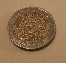 2 Euro Repubblica Austriaca Republik Österreich Anniversario 2002 - 2012