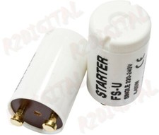 COPPIA STARTER ELETTRICO S10-10 4-80W BIANCO EXTRASTAR TUBO FLUORESCENTI NEON 
