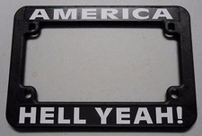 Telaio targa MOTO "AMERICA... HELL YEAH" Harley Chopper Street Bike