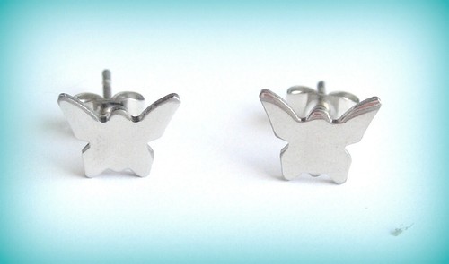 Pendientes mariposa acero - de,