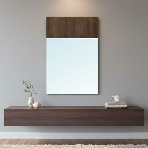 Specchiera brown con dettaglio - brown,
