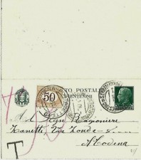 1932 BIGLIETTO POSTALE 25L DA