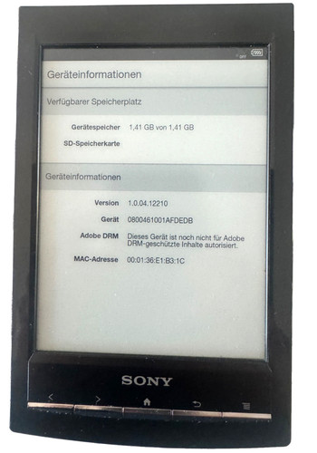 Sony ebook reader - reader, prs-t1