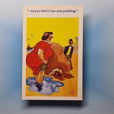 Comic Postcard C1965 Fat Lady