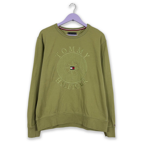 Felpa tommy hilfiger verde - felpa,
