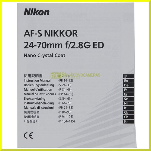 Manuale originale per nikon - manuale,