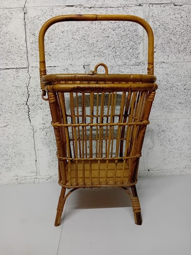 Vecchio cestino bambu rattan - vecchio,