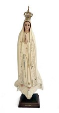Statua Madonna di Fatima 61cm in vetroresina, con occhi di vetro