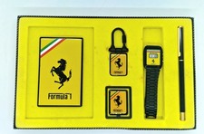 Ferrari Formula 1 - Set Accessori Vintage - Orologio, Portachiavi, Fermasoldi...