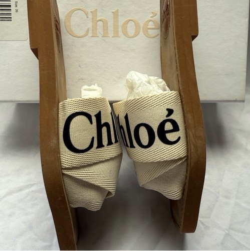 Chloe woody logo slide - logo, sandlas
