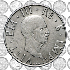 Italia Regno 2 lire 1939 XVIII Impero Magnetica Rara al Dritto mancanze metallo