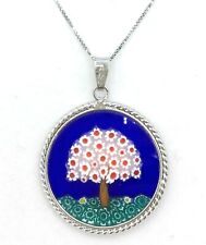 Ciondolo Murrina Millefiori Con Catenina Argento 925 Vetro di Murano 