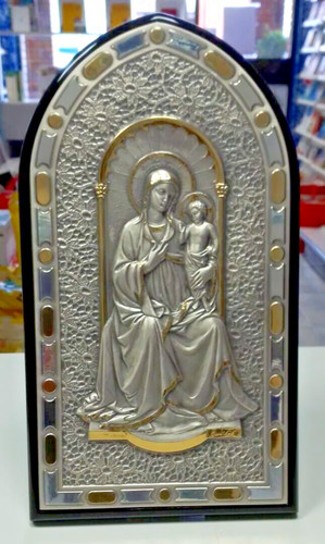 Madonna con bambino argento - con,