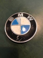 TARGHETTA SCRITTA STEMMA  BMW DIAMETRO 8,2 CM - VINTAGE EPOCA COLLEZIONE