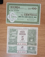 2 X 5 LIRE BUONO RENDITA Serie