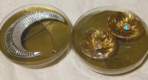Orecchini spilla mezzaluna - orecchini/spilla,