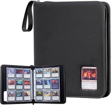 Raccoglitore Carte, Album Carte 900 Tasche per Magic, TCG, Yu Gi Oh, MTG -Nero