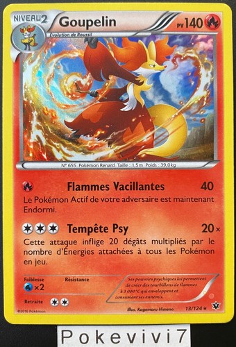 Carte pokemon goupelin 124 - goupelin, 13/124