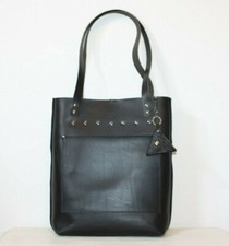 Borsa in pelle nera tote borsa da donna in pelle borsa a tracolla donna italiana 