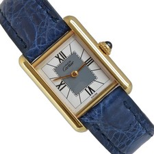 CARTIER Must de Tank Vermeil Art Deco 20MM quarzo placcato oro anni '92