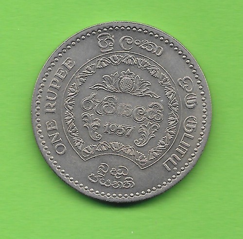 Ceylon rupia 1957 argento - 1957,