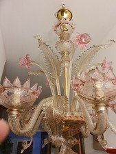 5 Luci Ambra E Rosa Murano