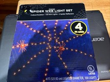 Orange Spider Web Light Set