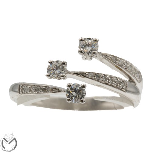Anello trilogy oro bianco - anello,