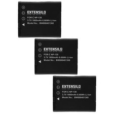 3 Batteries pour Casio Exilim EX-ZR1100 EX-ZR1200 EX-ZR200 1800mAh 3,7V