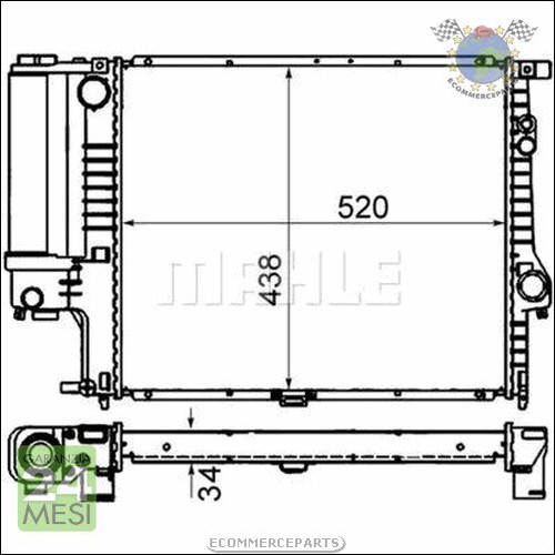 Radiatore acqua mahle per bmw - mahle,