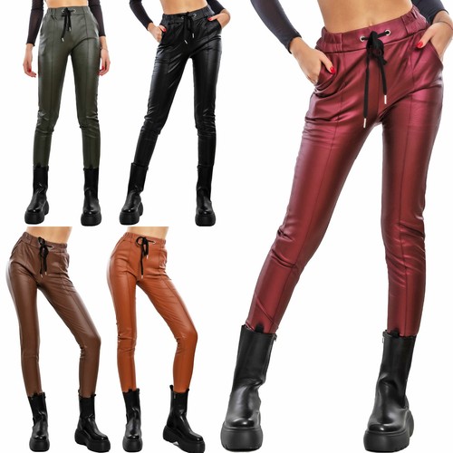 Pantaloni donna liquid effetto