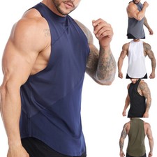 Canottiera uomo tinta unita palestra muscoli maglietta canottiera estiva asciugatura rapida senza maniche