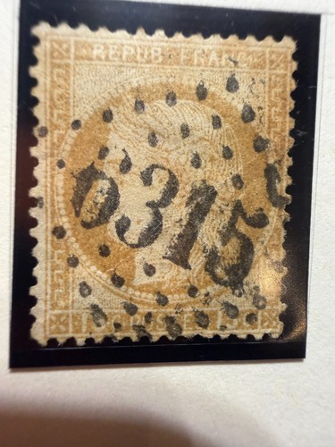 Timbre 15c bistre - -,