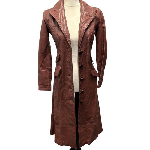 Cappotto donna vintage pelle