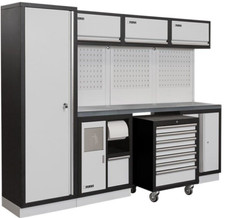 ARREDAMENTO ALLESTIMENTO MODULARE PER OFFICINA GARAGE FERVI CARRELLO UTENSILI