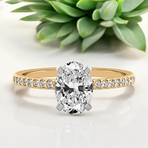 Anello oro con diamanti - con, 14