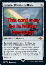 MTG SWORD OF HEARTH AND HOME EXC - SPADA DI CASA E FOCOLARE - MH2 - MAGIC
