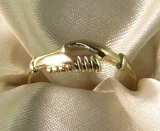 ANELLO SANTA RITA IN ORO GIALLO MASSICCIO 18 K 750 