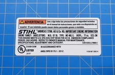 Etichetta emissioni motosega