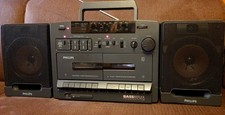 PHILIPS AW-7720/00 STEREO RADIO DOUBLE CASSETTE RECORDER ,FULLY WORKING 