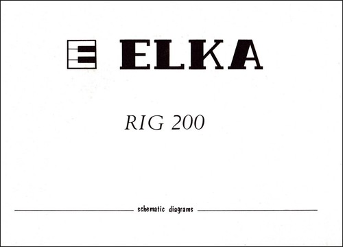 Elka rig 200 - rig, service