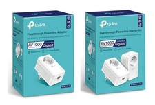 3 ADATTATORI ETHERNET POWERLINE TP-LINK TL-PA7017P LAN AV1000 Mbps, 1 PORTA GBIT